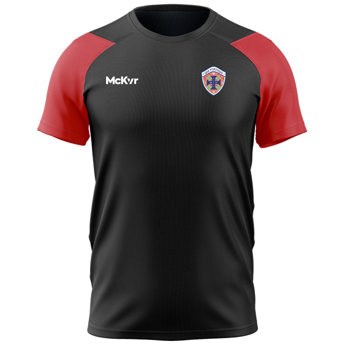 McKvr Portugal National Team GAA Core Pro Tech Tee - Youth - Black/Red