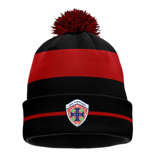 McKvr Portugal National Team GAA Core Pro Bobble Hat - Adult - Black/Red