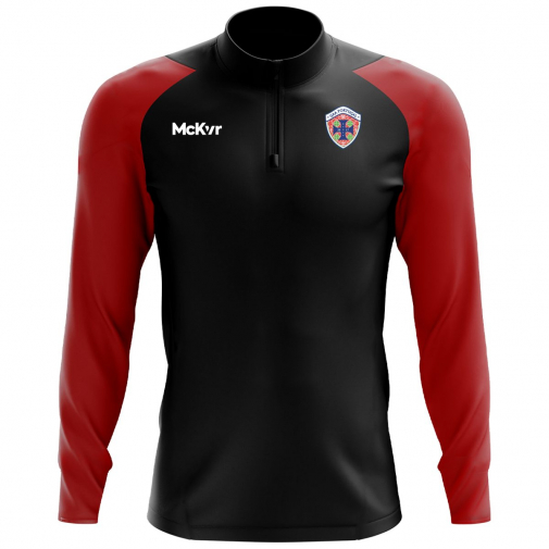 McKvr Portugal National Team GAA Core Pro 1/4 Zip Top - Youth - Black/Red