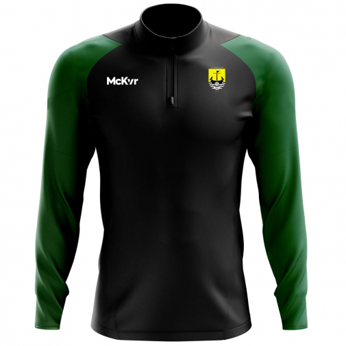 McKvr Lisbon Celtiberos GAA Core Pro 1/4 Zip Top - Youth - Black/Bottle Green