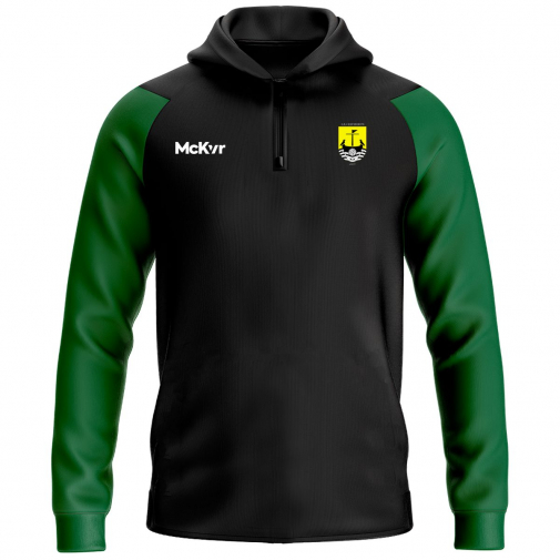 McKvr Lisbon Celtiberos GAA Core Pro 1/4 Zip Hoodie - Youth - Black/Bottle Green
