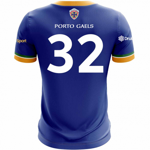 McKvr Porto Gaels Number 32 Playing Jersey - Adult - Royal Player Fit