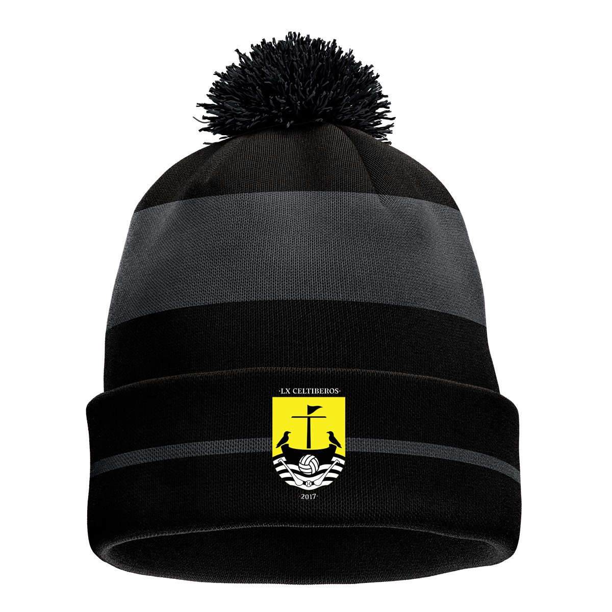 McKvr Portugal National Team GAA Core Pro Bobble Hat - Adult - Black/Charcoal