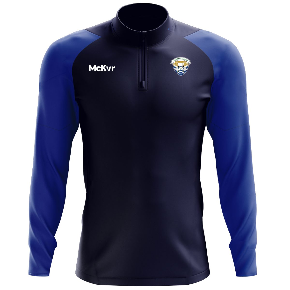 McKvr Porto Gaels Core Pro 1/4 Zip Top - Adult - Navy/Royal