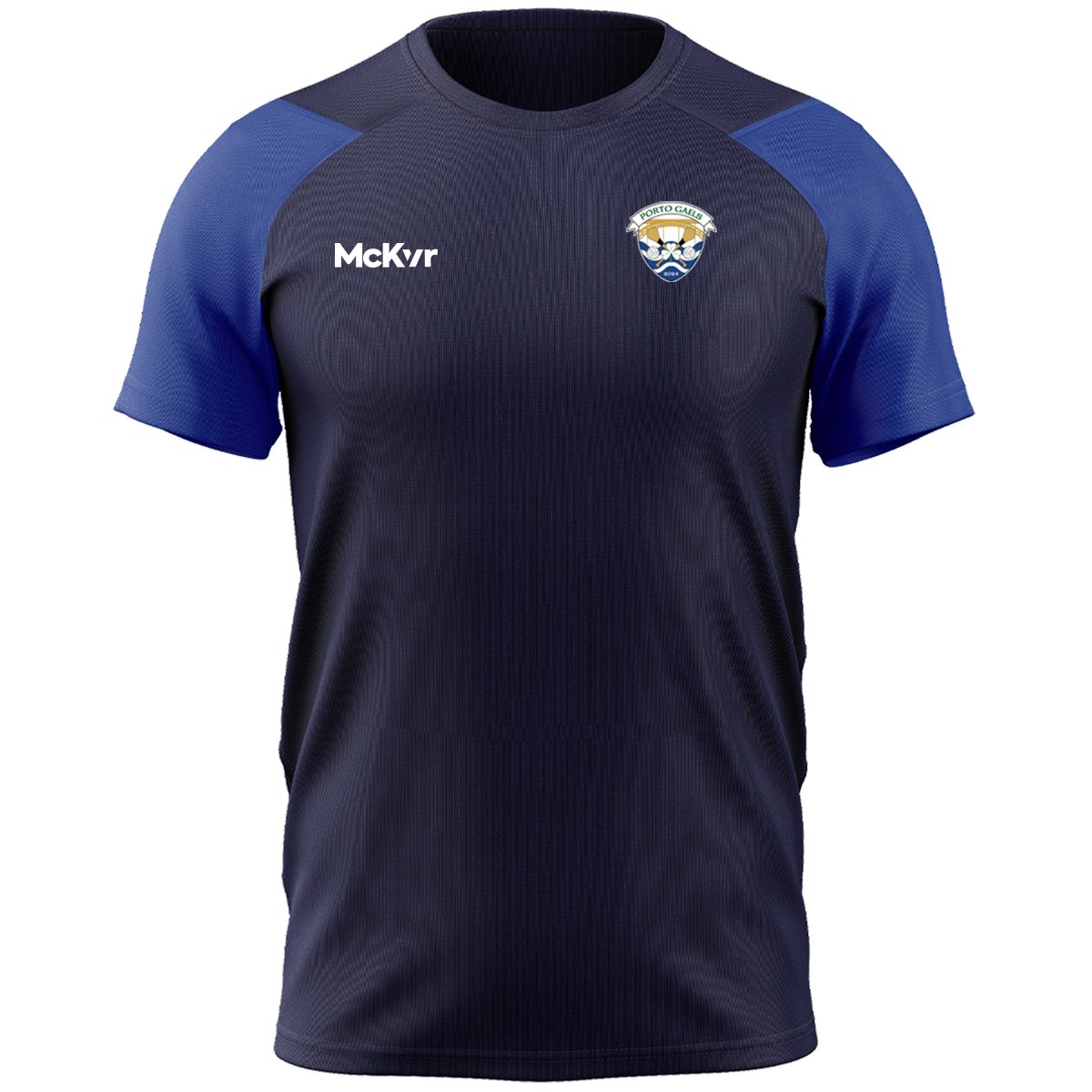 McKvr Porto Gaels Core Pro Tech Tee - Adult - Navy/Royal