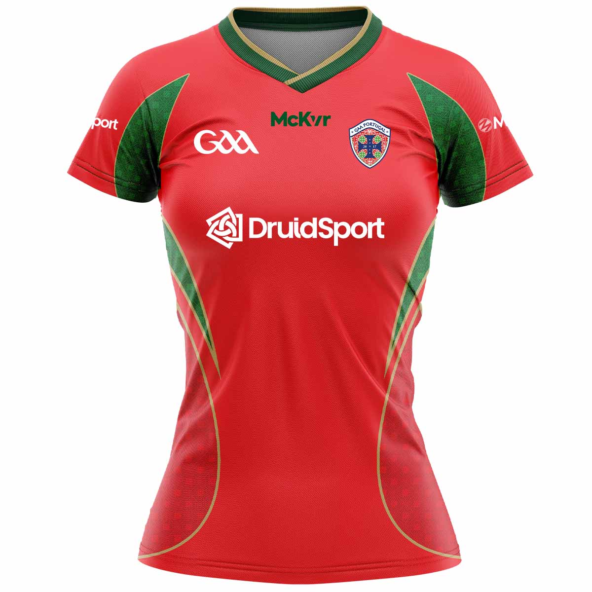 McKvr Portugal National Team GAA Playing Jersey - Womens - Red/Green